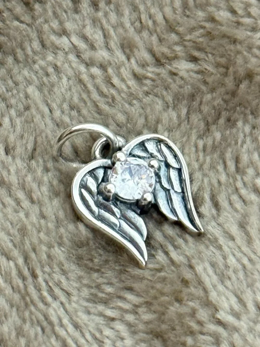 Angel Wings Birthstone Charm-Garnet